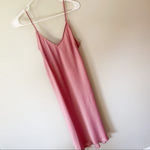 Pink slip dress